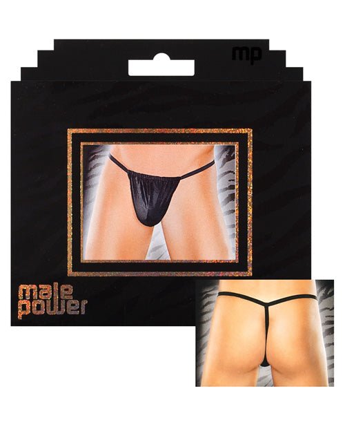 Male Power Nylon Lycra Pouch Thong Black O/s | Shop Lowest Prices at Funlove.com