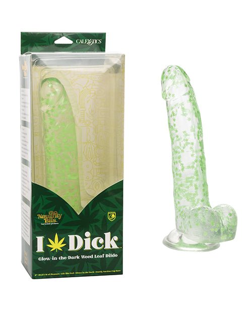 Naughty Bits I Leaf Dick Glow In The Dark Weed Leaf Dildo | Shop Lowest Prices at Funlove.com