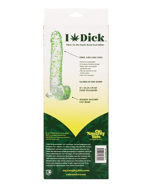 Naughty Bits I Leaf Dick Glow In The Dark Weed Leaf Dildo | Shop Lowest Prices at Funlove.com
