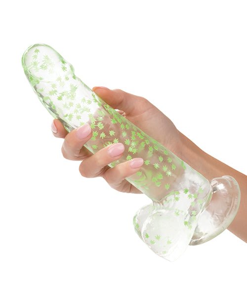 Naughty Bits I Leaf Dick Glow In The Dark Weed Leaf Dildo | Shop Lowest Prices at Funlove.com