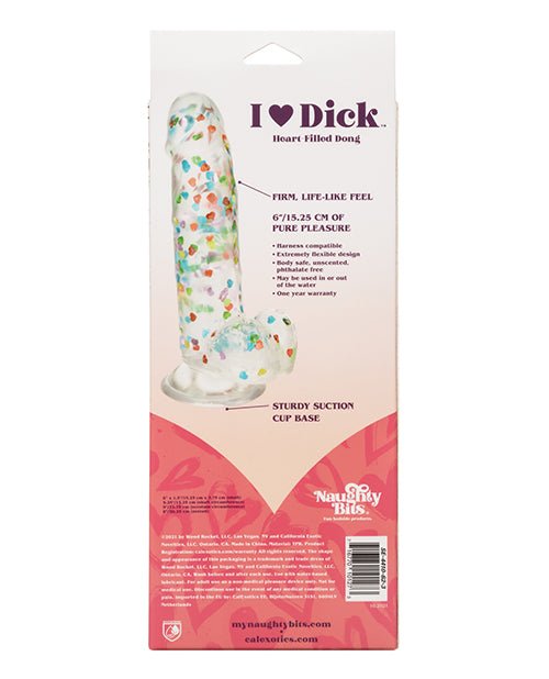 Naughty Bits I Love Dick Heart Filled Dong - Multicolor | Shop Lowest Prices at Funlove.com