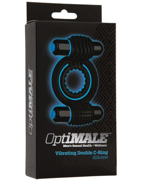 Optimale Vibrating Double C Ring - Black | Shop Lowest Prices at Funlove.com