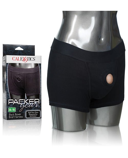 Packer Gear Boxer Brief Harness - Black | Shop Lowest Prices at Funlove.com