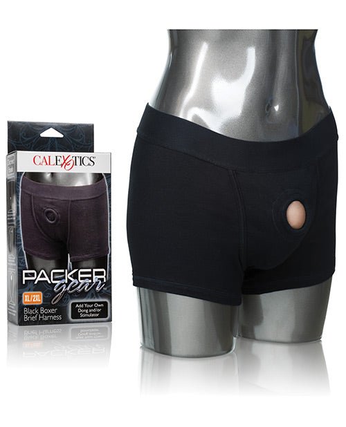 Packer Gear Boxer Brief Harness - Black | Shop Lowest Prices at Funlove.com