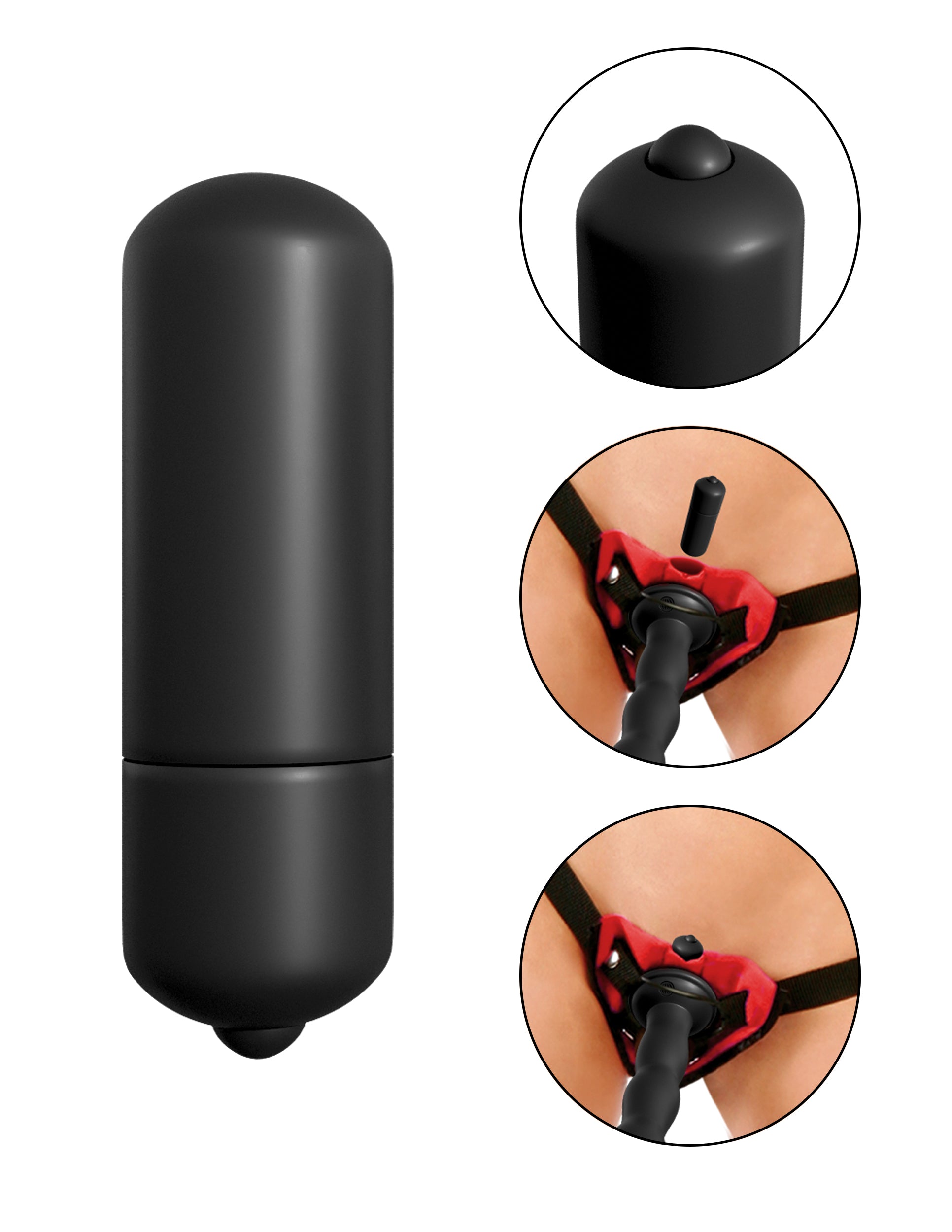 Fetish Fantasy Series Vibrating Strap-On Set - Black/Red