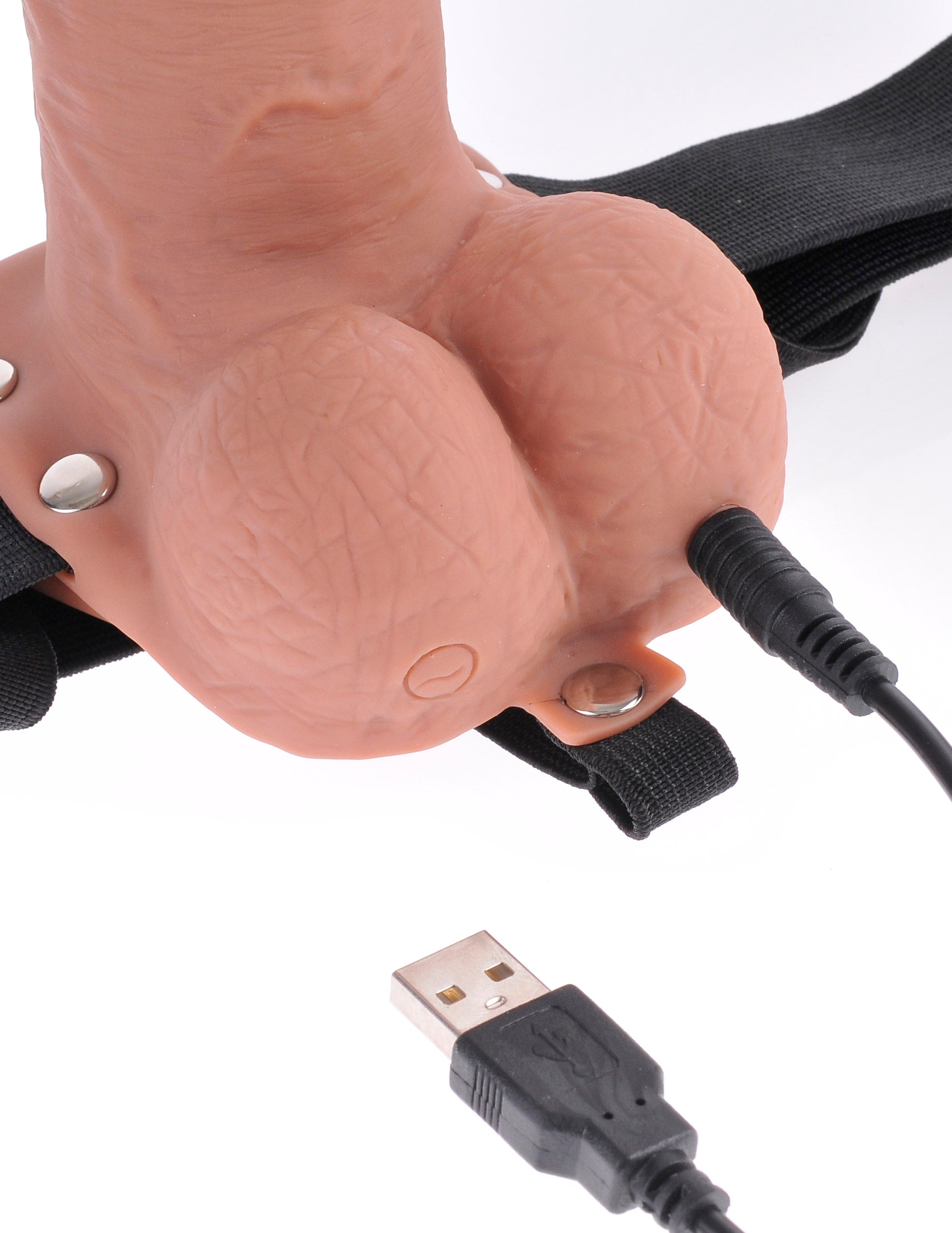 Fetish Fantasy Series 7" Hollow Rechargeable Strap On W/remote