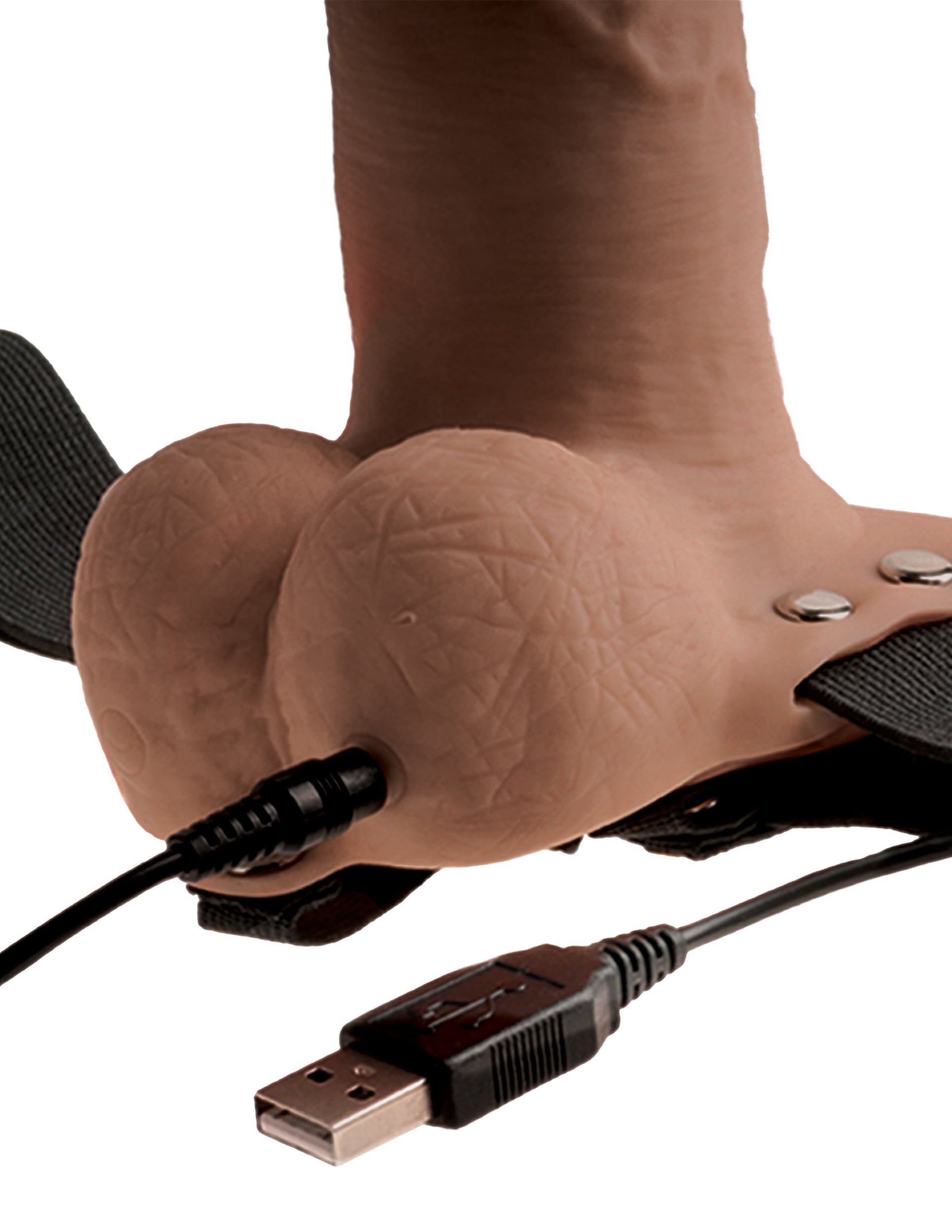 Fetish Fantasy Series 6" Hollow Rechargeable Strap On W/balls