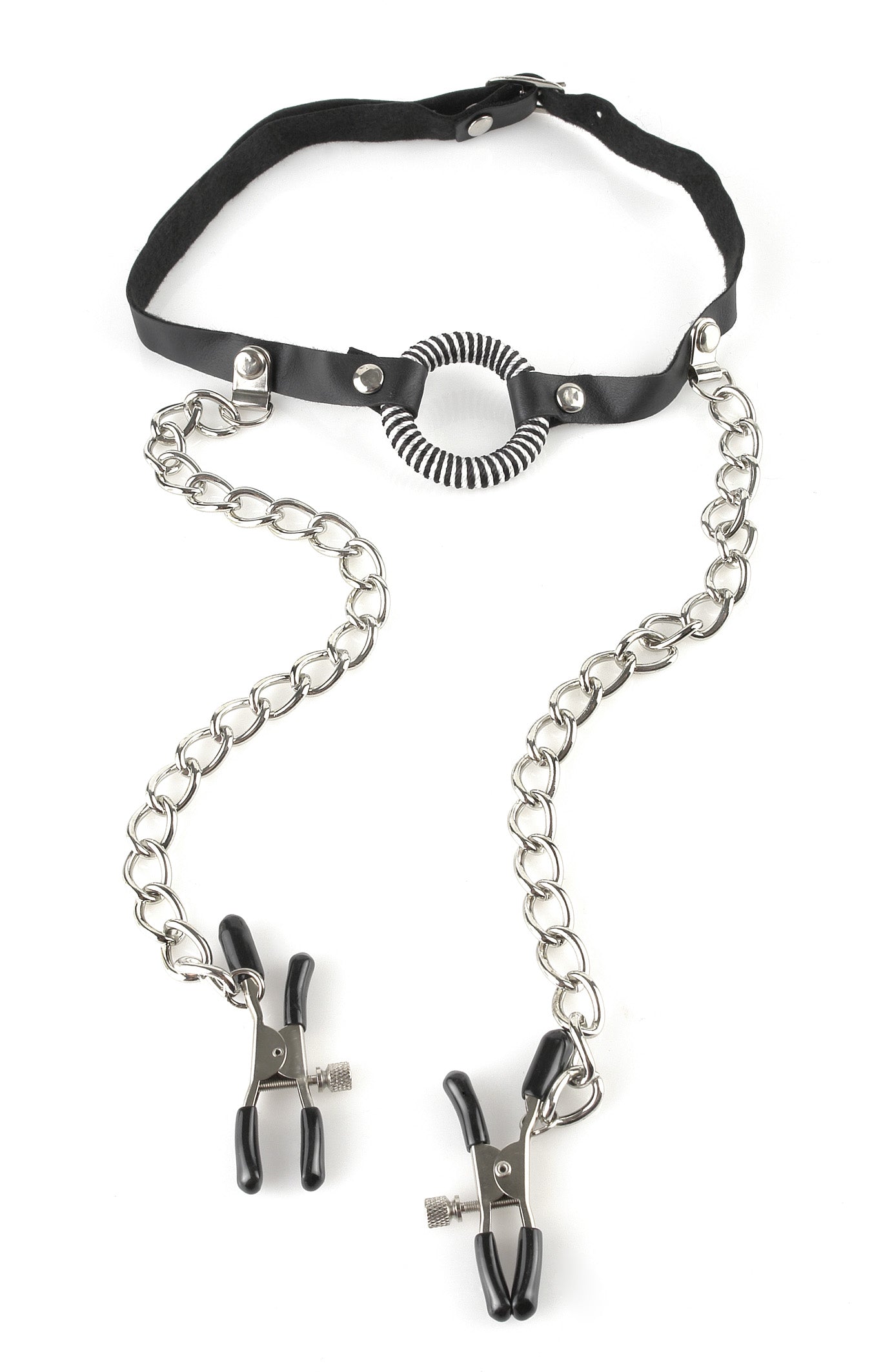 Fetish Fantasy Series O Ring Gag W/nipple Clamps