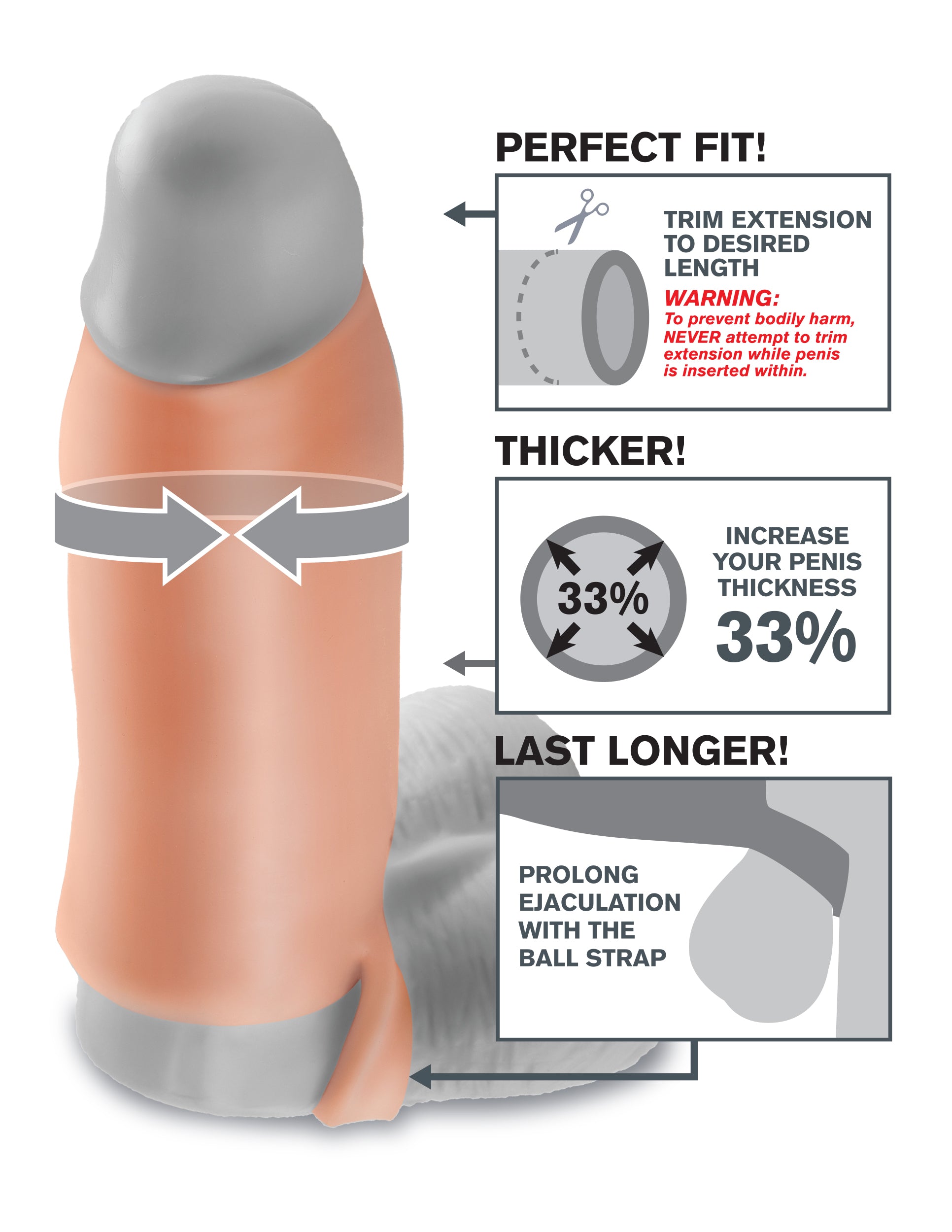 Fantasy X-tensions Real Feel Enhancer Xl - Flesh