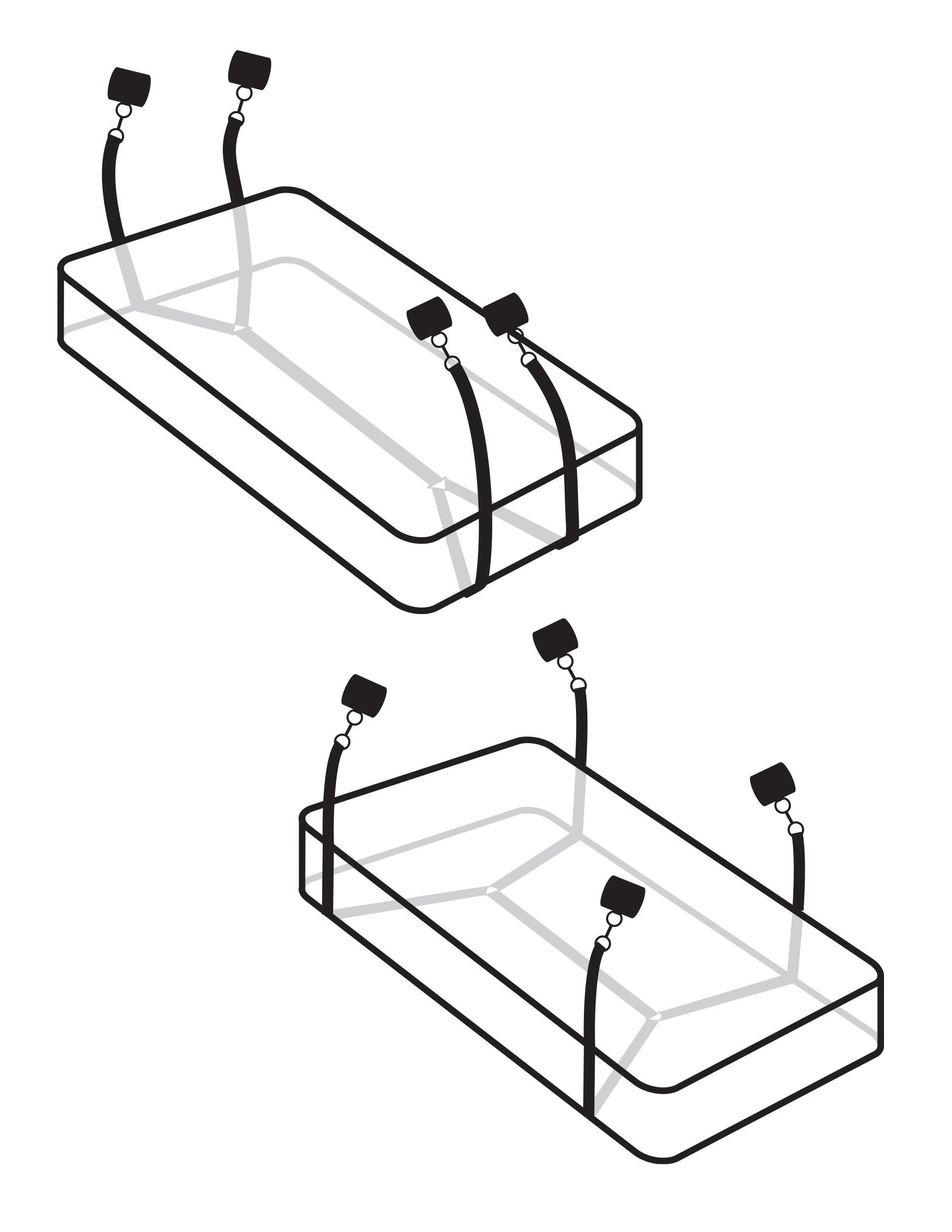 Fetish Fantasy Limited Edition Wraparound Mattress Restraints - Black