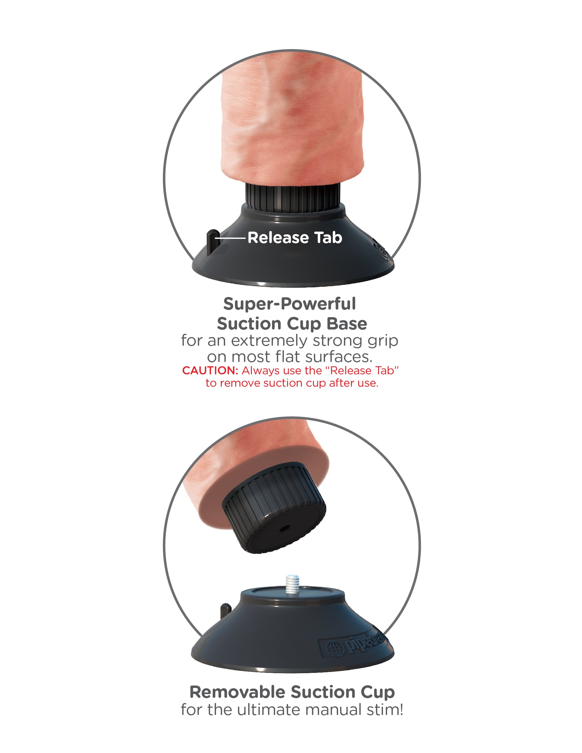 King Cock 10" Vibrating Cock - Flesh