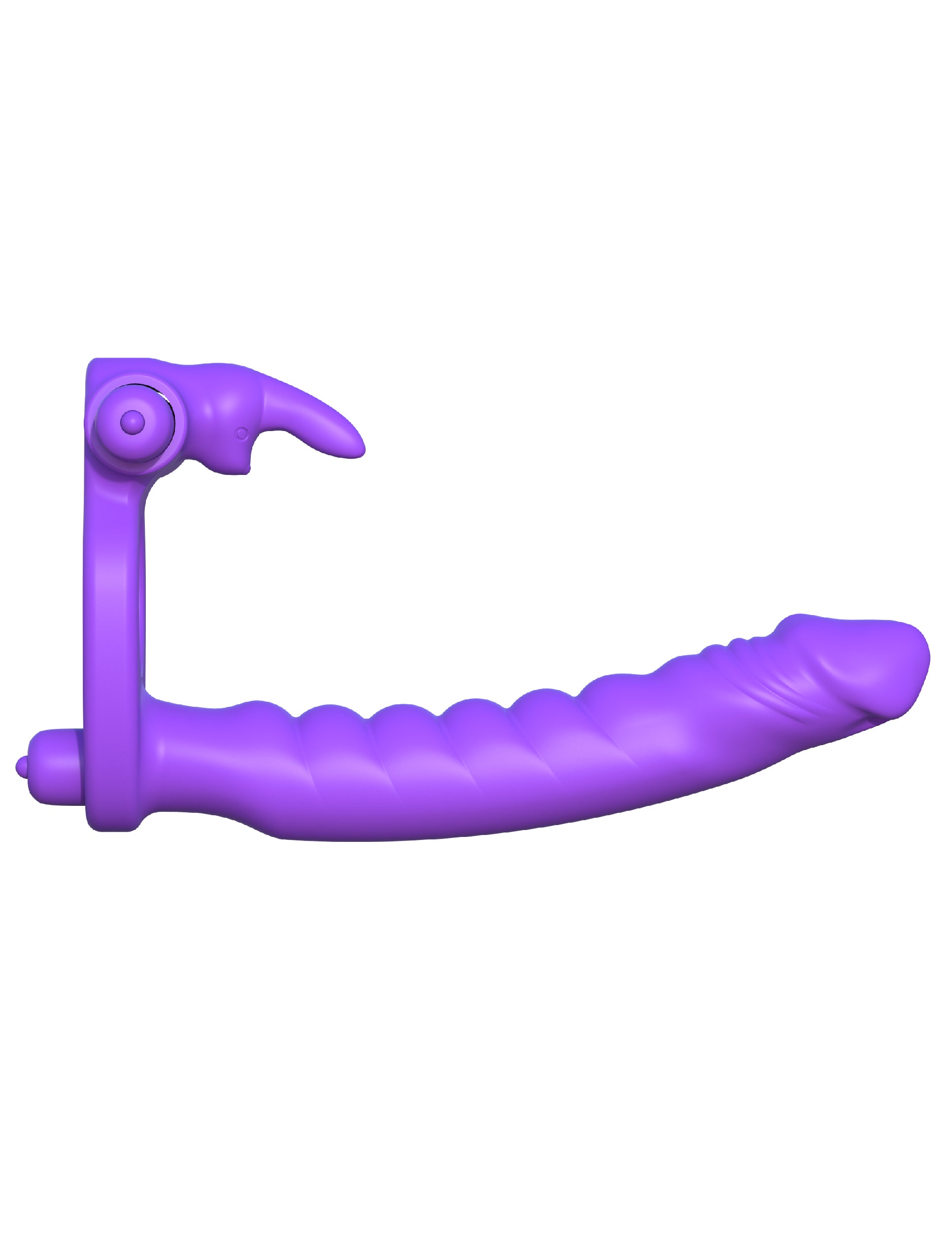 Fantasy C-ringz Silicone Double Pene Rabbit - Purple