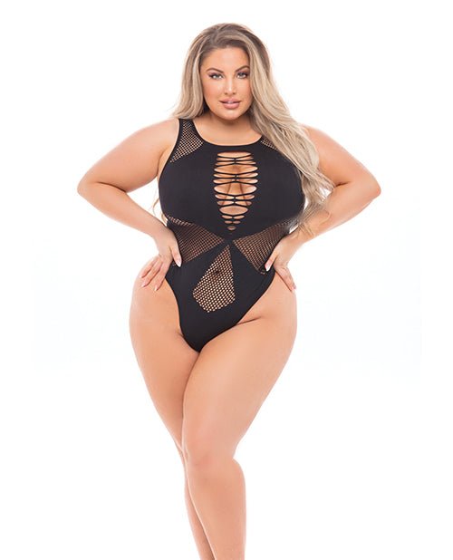 Pink Lipstick Highneck Bodysuit | Shop Lowest Prices at Funlove.com