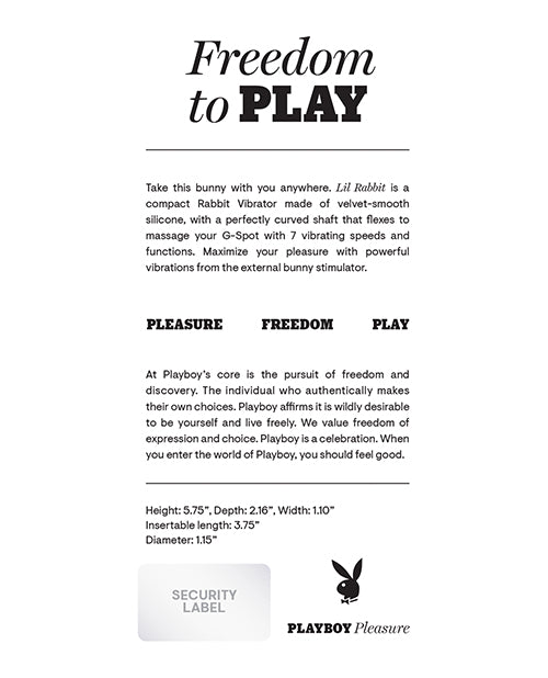 Playboy Pleasure Lil Rabbit Vibrator | Shop Lowest Prices at Funlove.com