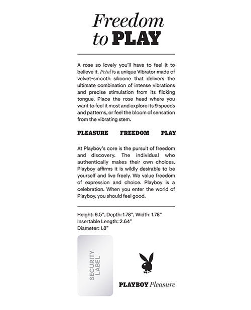 Playboy Pleasure Petal Vibrator | Shop Lowest Prices at Funlove.com