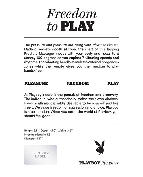 Playboy Pleasure Pleasure Pleaser Prostate Massager | Shop Lowest Prices at Funlove.com