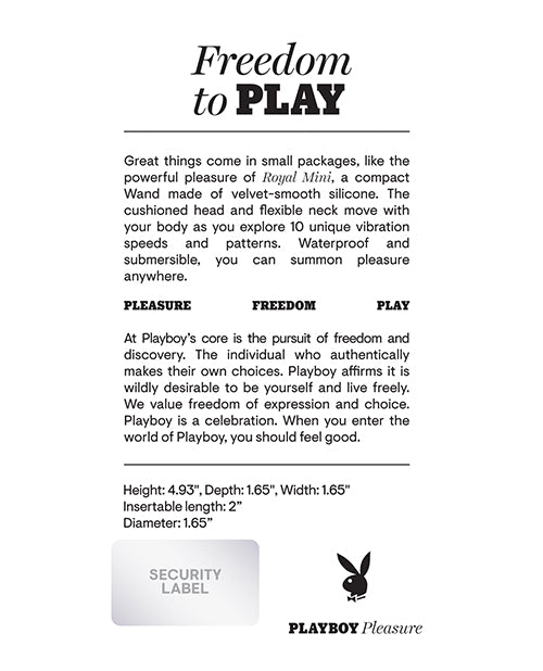 Playboy Pleasure Royal Mini Wand | Shop Lowest Prices at Funlove.com