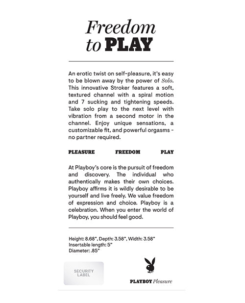 Playboy Pleasure Solo Stroker | Shop Lowest Prices at Funlove.com