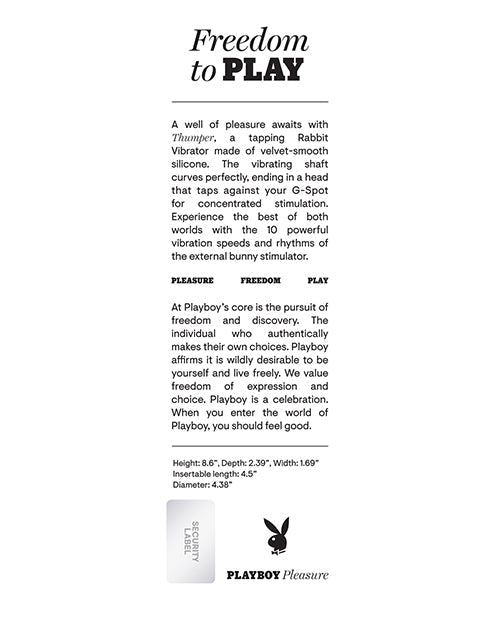 Playboy Pleasure Thumper Rabbit Vibrator | Shop Lowest Prices at Funlove.com