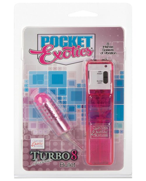 Pocket Exotics Turbo 8 Accelerator Single Bullet - Pink | Shop Lowest Prices at Funlove.com
