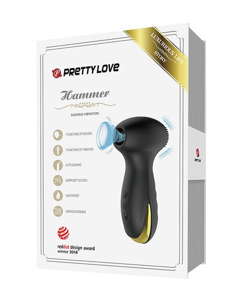 Pretty Love Hammer Sucking & Vibrating - Black & Gold | Shop Lowest Prices at Funlove.com