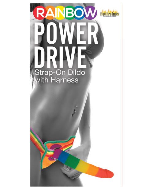 Rainbow 7" Strap On Dildo W/harness | Shop Lowest Prices at Funlove.com