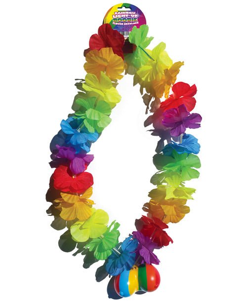 Rainbow Light Up Flower Boobie Necklace | Shop Lowest Prices at Funlove.com