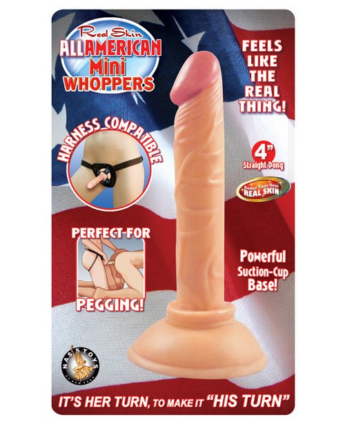 Real Skin All American Mini Whopper Straight Dong - Flesh | Shop Lowest Prices at Funlove.com