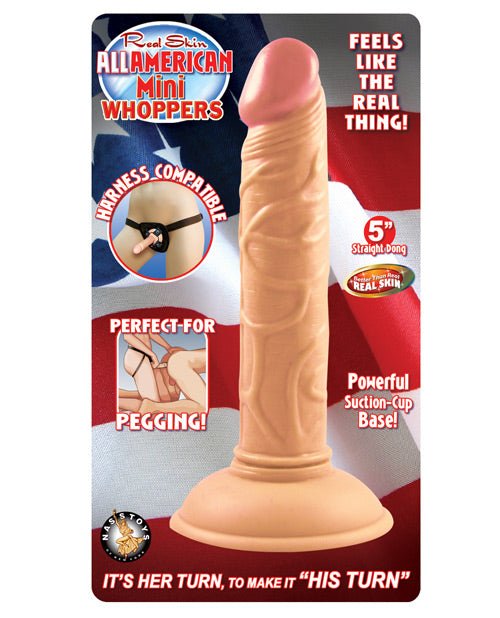 Real Skin All American Mini Whopper Straight Dong - Flesh | Shop Lowest Prices at Funlove.com