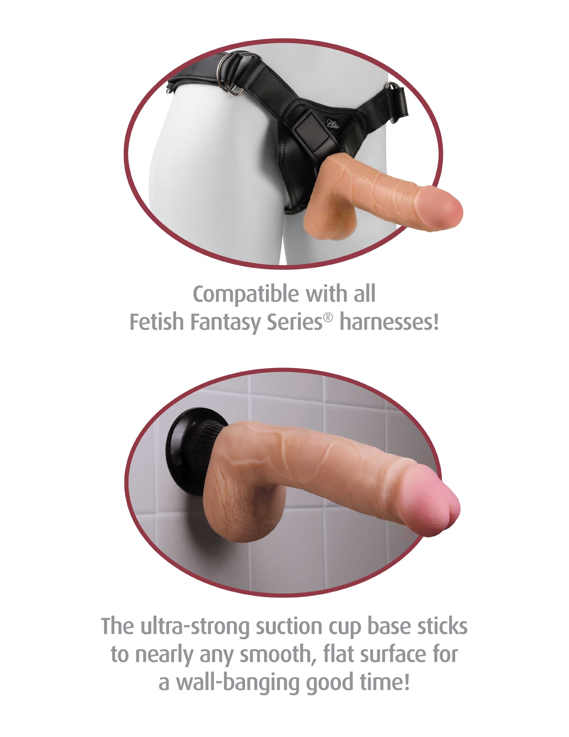 Real Feel Deluxe No. 6  8.5" Vibe Waterproof - Flesh