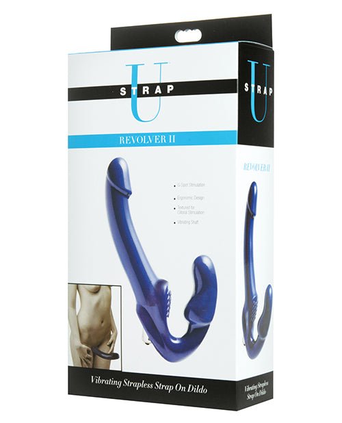 Revolver II Strapless Strap On G - spot Dildo - Blue | Shop Lowest Prices at Funlove.com