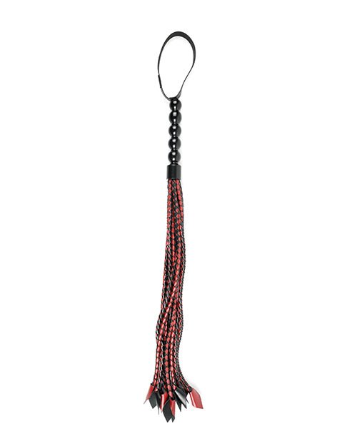 Saffron Braided Flogger - Red/black | Shop Lowest Prices at Funlove.com
