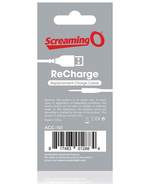 Screaming O Recharge Charging Cable | Shop Lowest Prices at Funlove.com