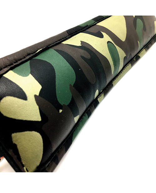 Sensual Sin Leather Padded Ankle Cuffs - Camo Piping | Shop Lowest Prices at Funlove.com