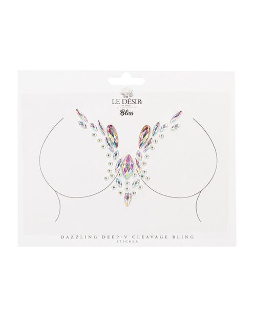 Shots Bliss Dazzling V Cleavage Bling Sticker O/s | Shop Lowest Prices at Funlove.com