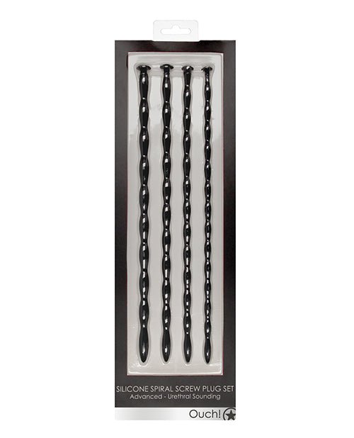 Shots Ouch Advanced Urethral Sounding Silicone Spiral Plug Set | Shop Lowest Prices at Funlove.com
