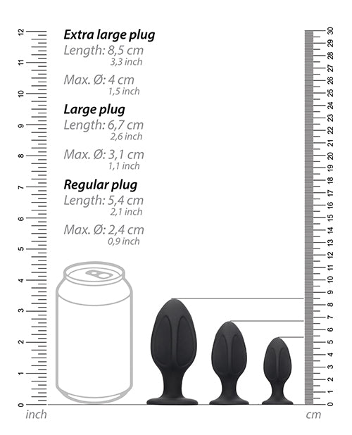 Shots Ouch Diamond Shape Butt Plug Set | Shop Lowest Prices at Funlove.com