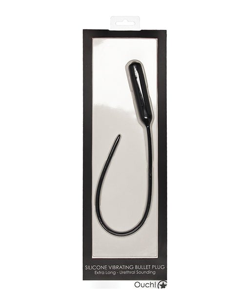 Shots Ouch Extra Long Urethral Sounding Silicone Vibrating Bullet Plug | Shop Lowest Prices at Funlove.com