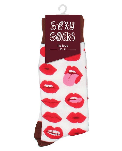 Shots Sexy Socks Lip Love - Female | Shop Lowest Prices at Funlove.com