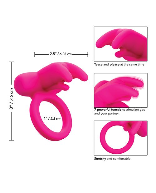 Silicone Rechargeable Triple Clit Flicker - Pink | Shop Lowest Prices at Funlove.com