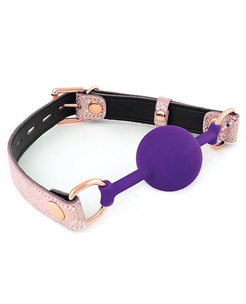 Spartacus Silicone Gag W/leather Lining - Snakeskin Micro Fiber | Shop Lowest Prices at Funlove.com