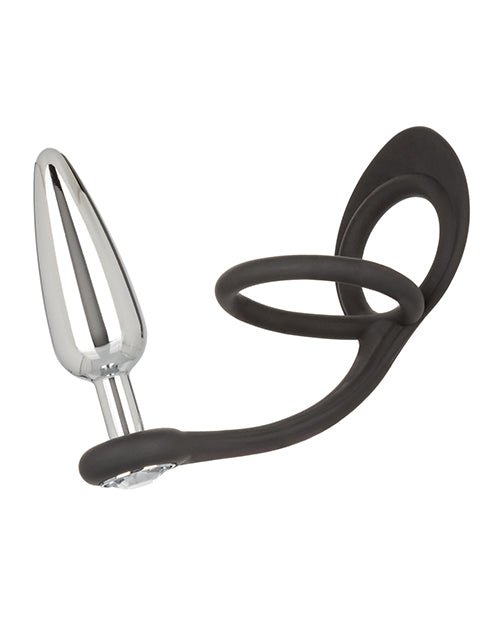 Star Fucker Slim Gem Plug W/silicone Enhancer - Black | Shop Lowest Prices at Funlove.com