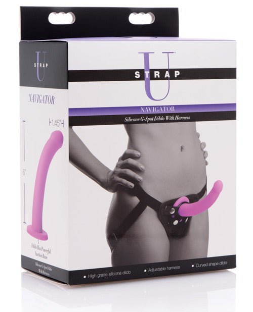 Strap U Navigator Silicone G Spot Dildo with Harness | Shop Lowest Prices at Funlove.com