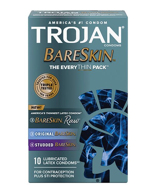 Trojan Bareskin Everythin Condom - Variety Pack Of 10 | Shop Lowest Prices at Funlove.com