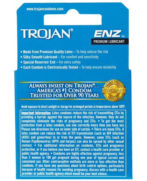 Trojan Enz Lubricated Condoms | Shop Lowest Prices at Funlove.com