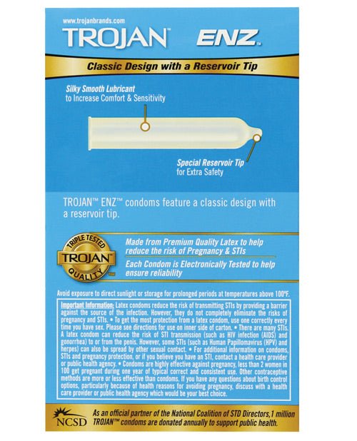 Trojan Enz Lubricated Condoms | Shop Lowest Prices at Funlove.com
