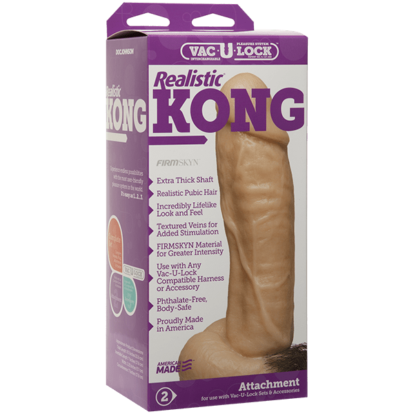Vac - u - lock Kong Realistic - White | Shop Lowest Prices at Funlove.com