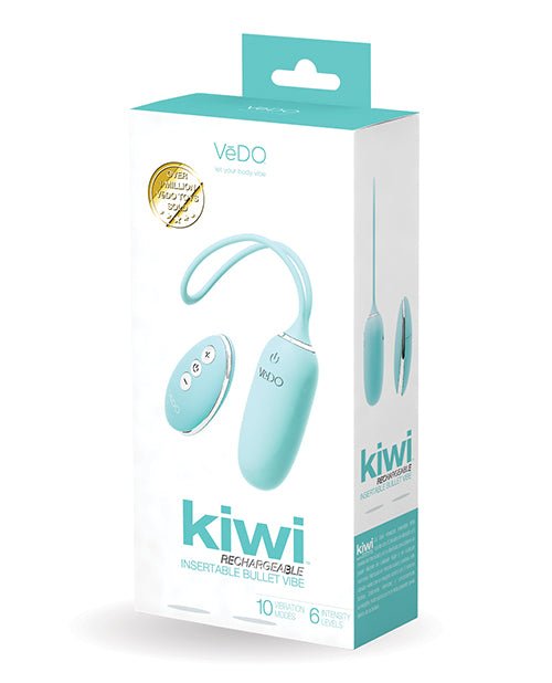 Vedo Kiwi Rechargeable Insertable Bullet - Tease Me Turquoise | Shop Lowest Prices at Funlove.com