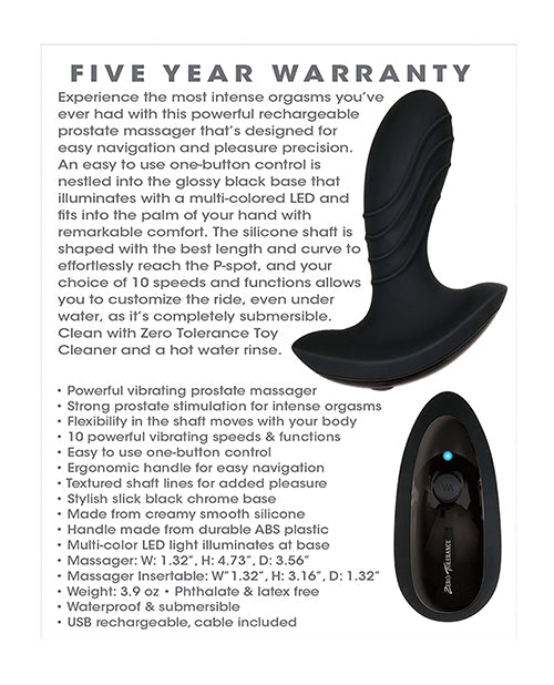 Zero Tolerance The Gentleman Rechargeable Prostate Massager | Shop Lowest Prices at Funlove.com