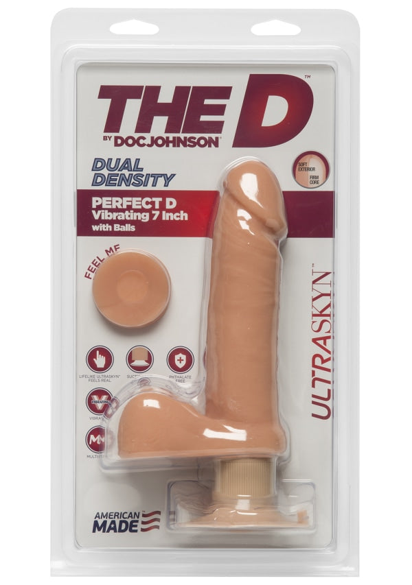 The D 7" Perfect D Vibrating w/ Balls | Vanilla
